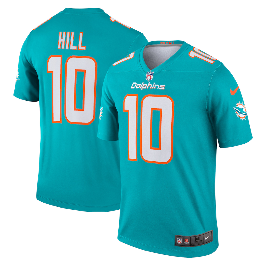 Men Miami Dolphins #10 Tyreek Hill Nike Aqua Legend NFL Jersey->miami dolphins->NFL Jersey